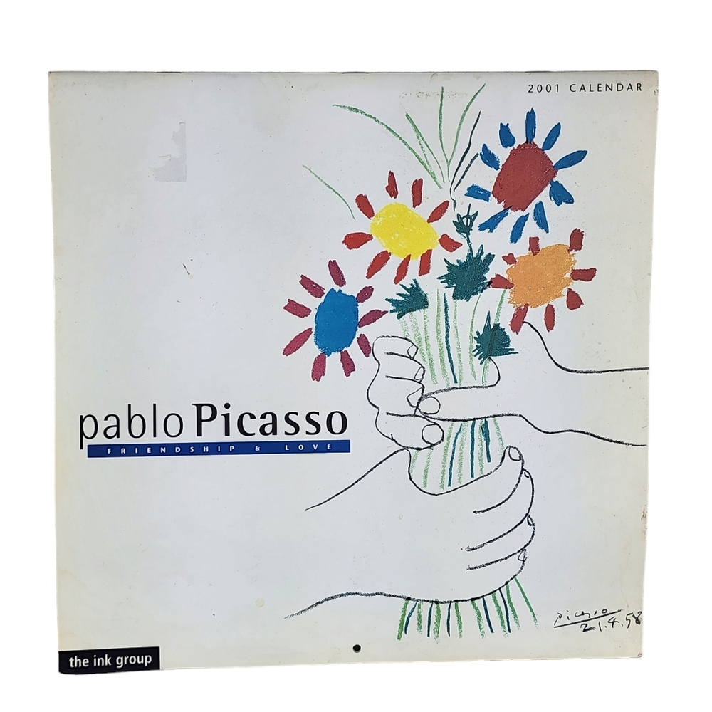 Pablo Picasso 2001 Friendship & Love Calendar 12" X 12"